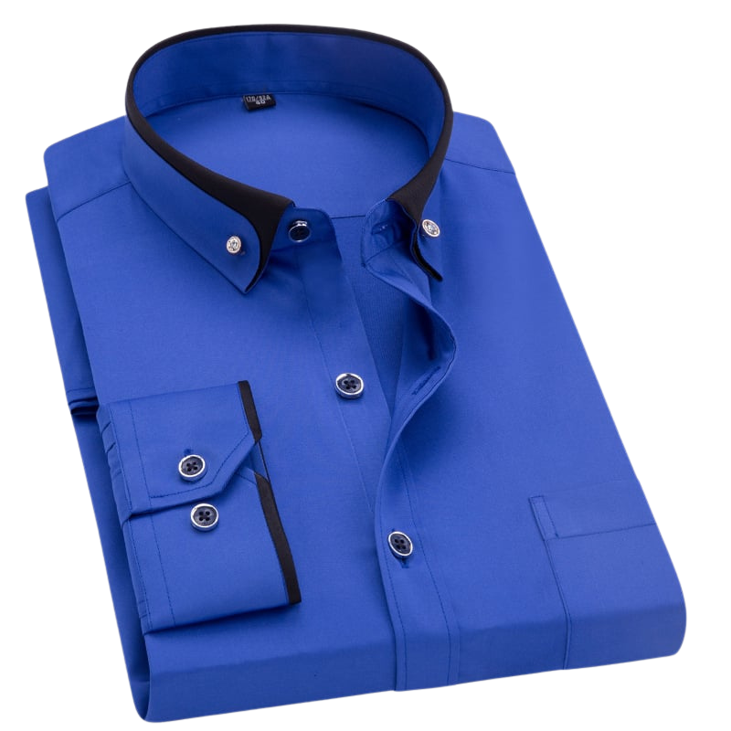 Contrast Collar Shirt for Men