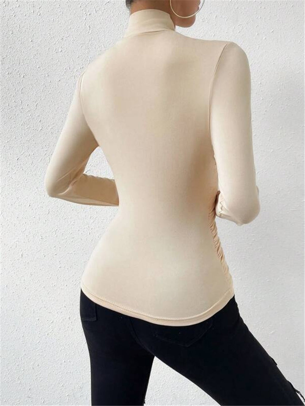 Crossover Wrap Long-Sleeve Top for Women