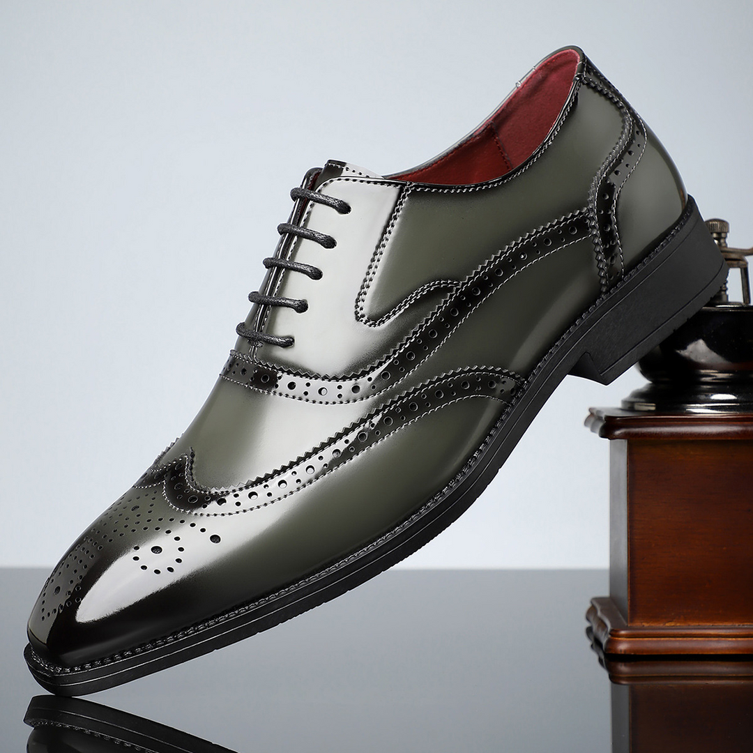 Men’s Wingtip Brogue Dress Shoes - Polished Look & Lace-Up Style