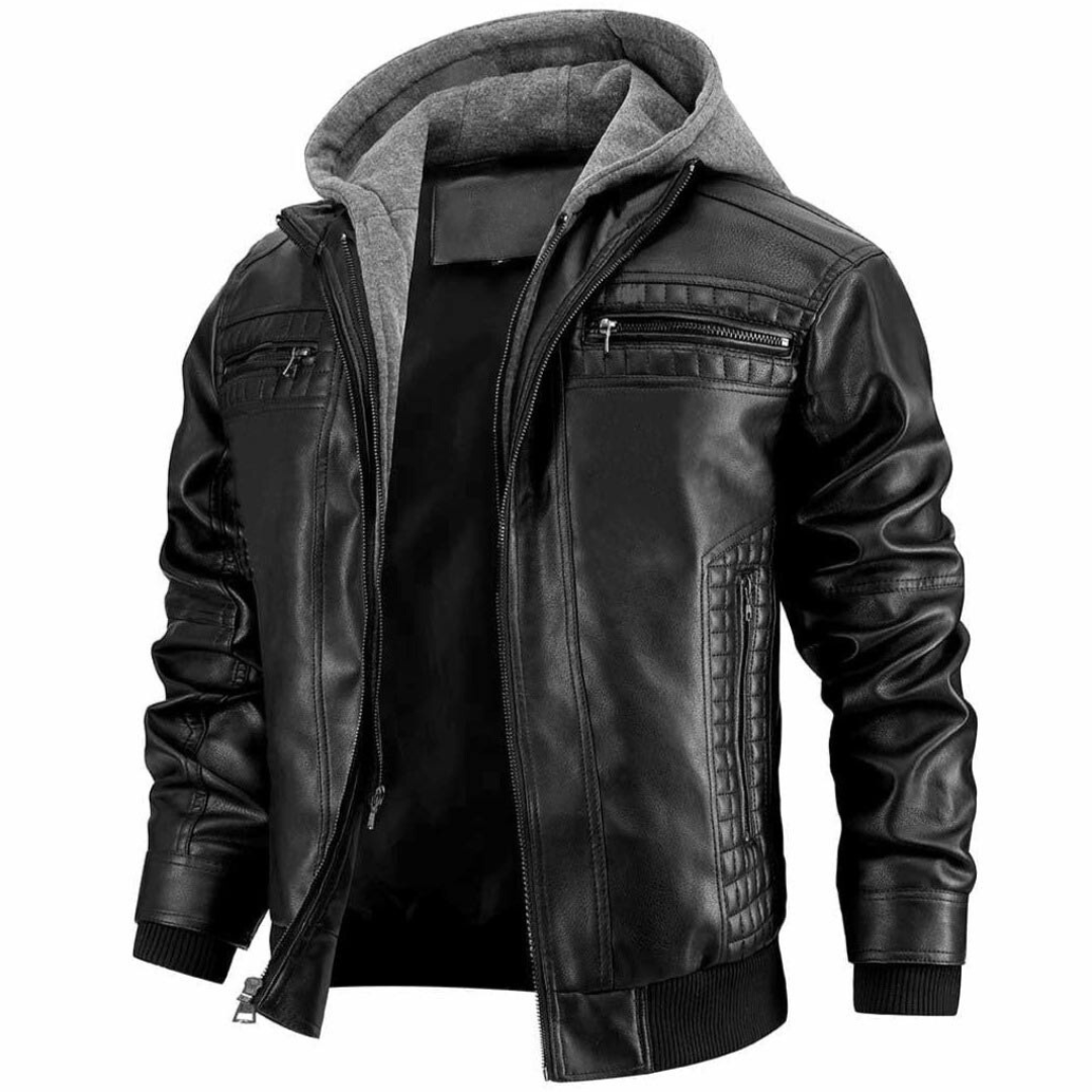 Detachable Hood Zip-Up Jacket for Men