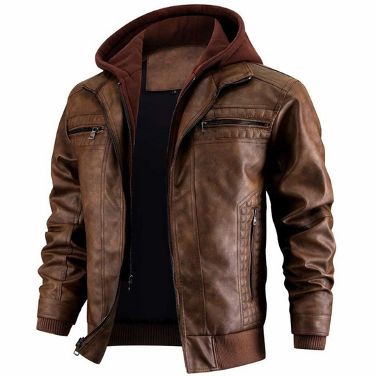 Detachable Hood Zip-Up Jacket for Men