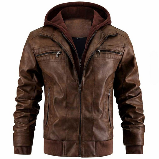 Detachable Hood Zip-Up Jacket for Men