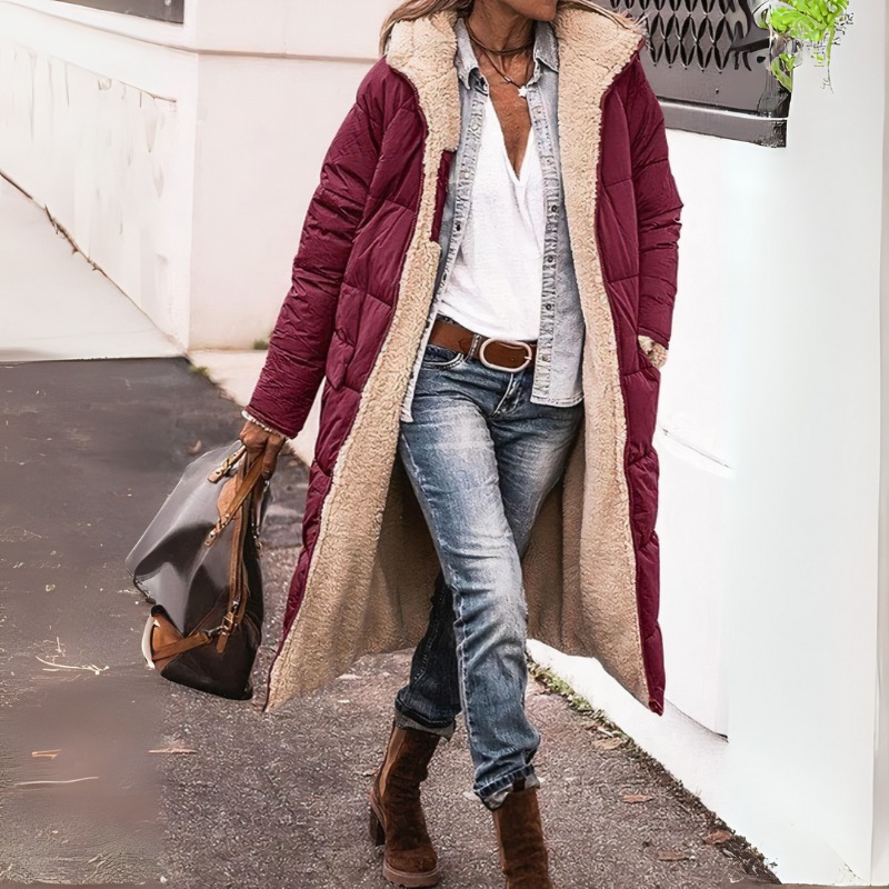 Double-Sided Parka Coat for Women