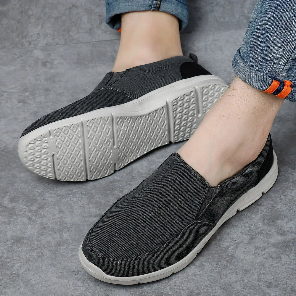Elastic Canvas Slip-On Shoes for Men