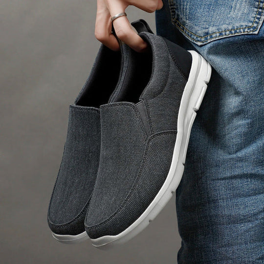Elastic Canvas Slip-On Shoes for Men