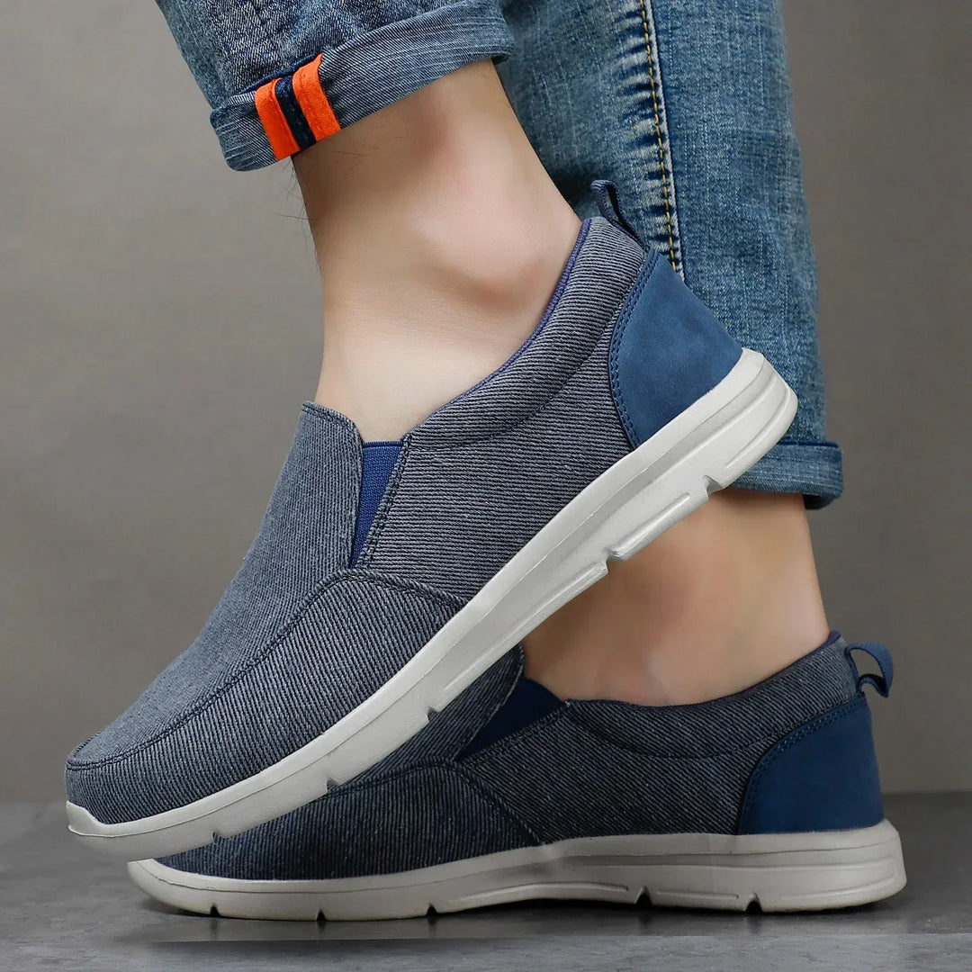 Elastic Canvas Slip-On Shoes for Men