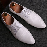 Embossed Lace-Up Dress Shoes for Men