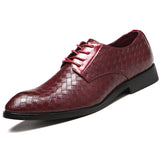 Embossed Lace-Up Dress Shoes for Men