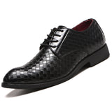 Embossed Lace-Up Dress Shoes for Men