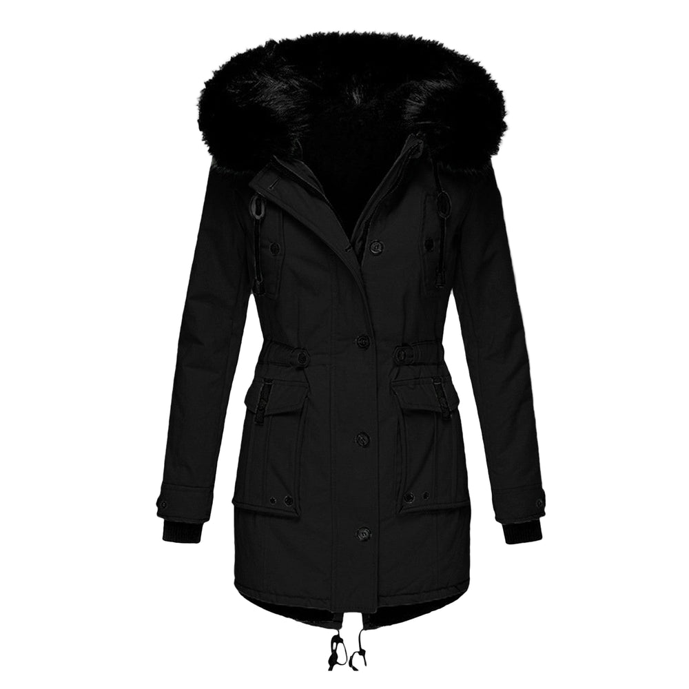 Faux Fur Hooded Parka Jacket for Women