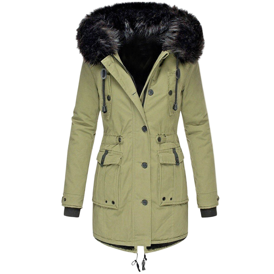 Faux Fur Hooded Parka Jacket for Women