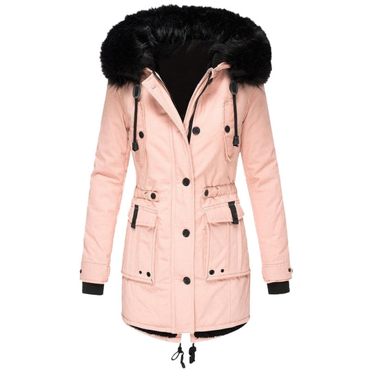 Faux Fur Hooded Parka Jacket for Women