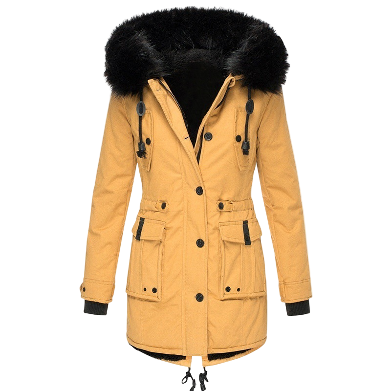 Faux Fur Hooded Parka Jacket for Women