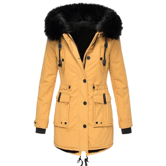 Faux Fur Hooded Parka Jacket for Women