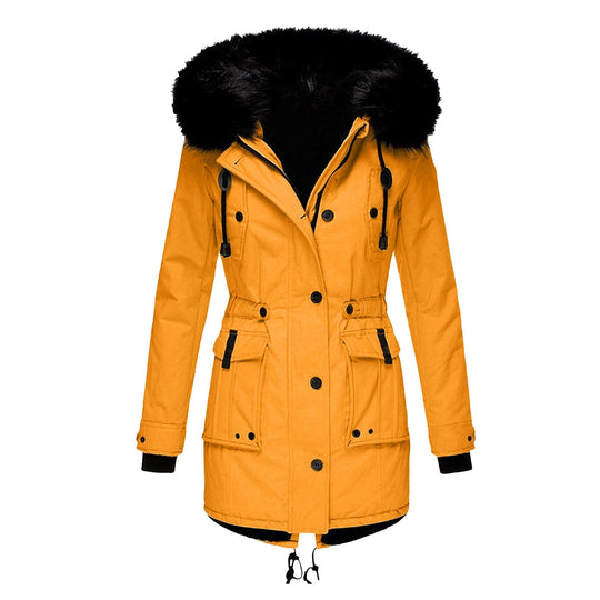 Faux Fur Hooded Parka Jacket for Women