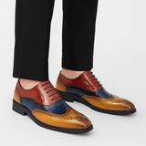 Glossy Wingtip Brogues for Men