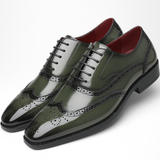 Glossy Wingtip Brogues for Men