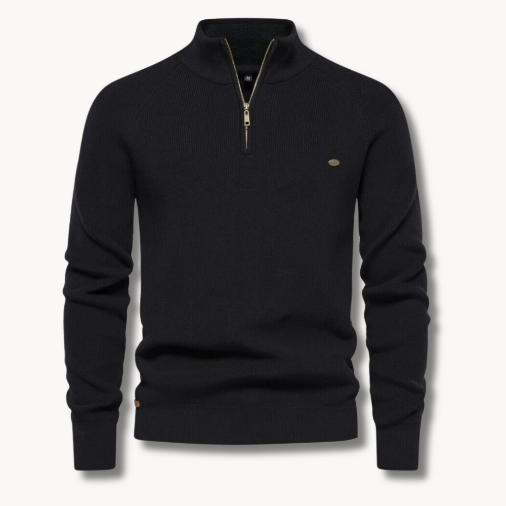 Half-Zip Knit Sweater for Men