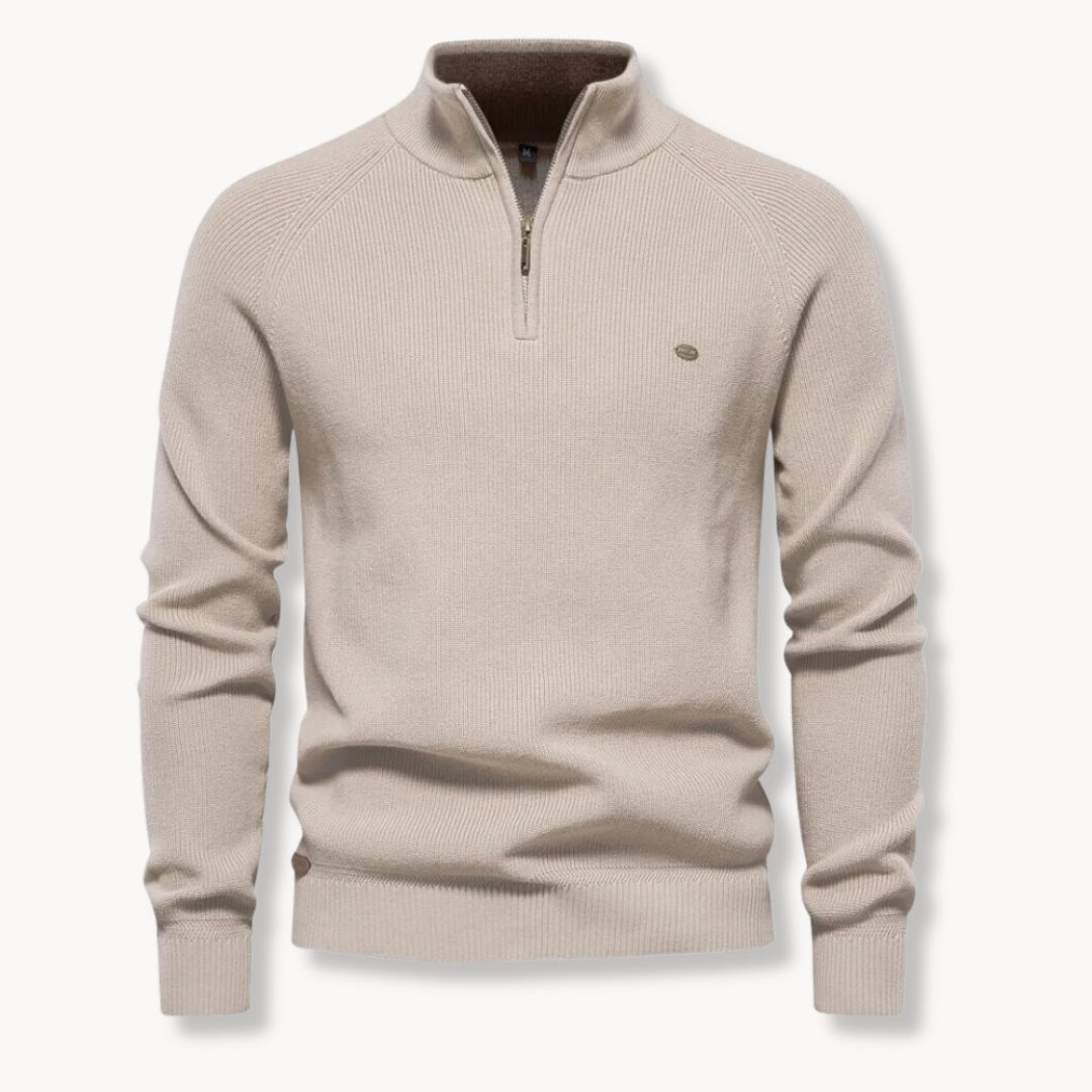 Half-Zip Knit Sweater for Men