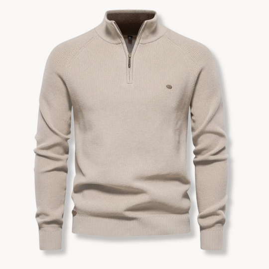 Half-Zip Knit Sweater for Men