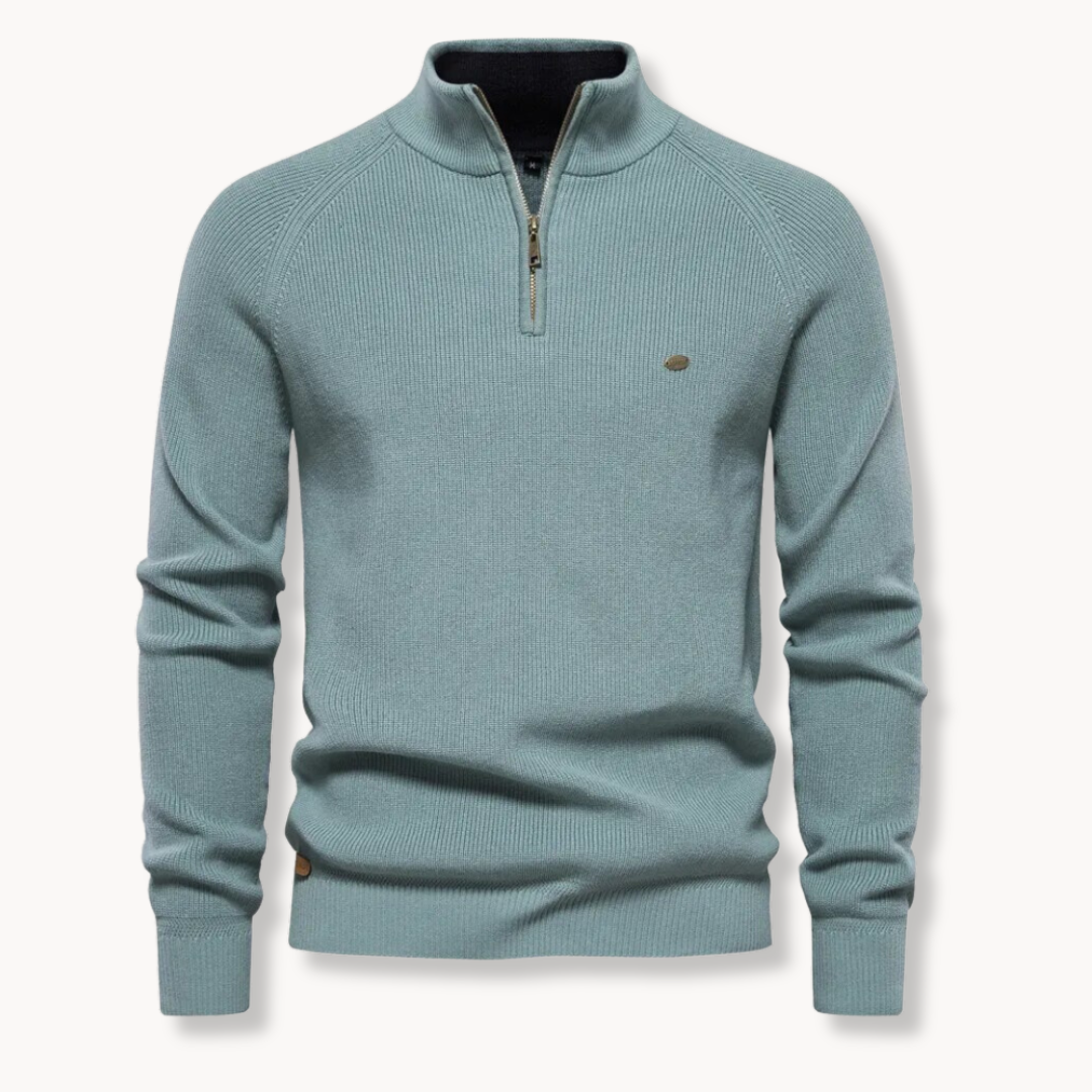 Half-Zip Knit Sweater for Men