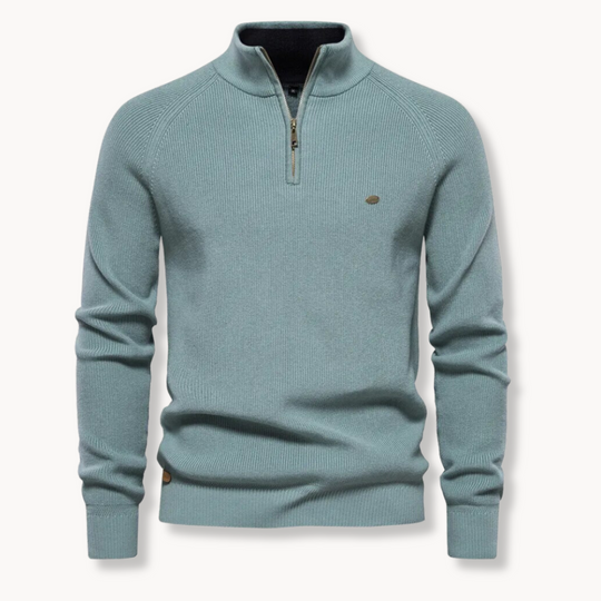 Half-Zip Knit Sweater for Men
