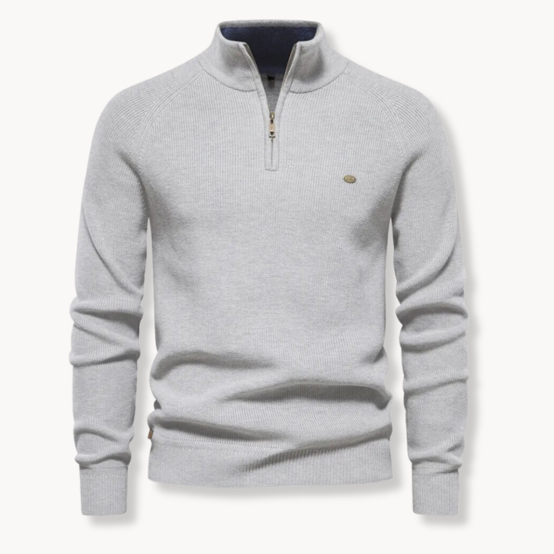 Half-Zip Knit Sweater for Men