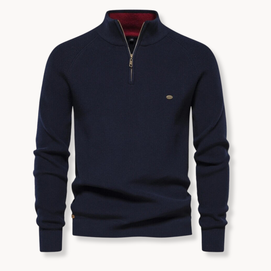 Half-Zip Knit Sweater for Men