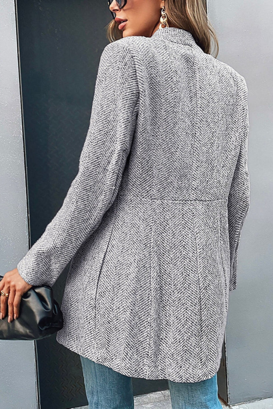 Herringbone Long Blazer for Women