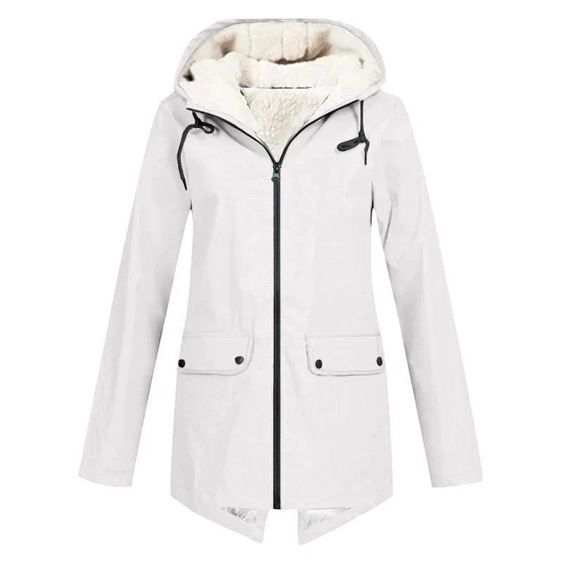 Hooded Parka Coat with Lining for Women