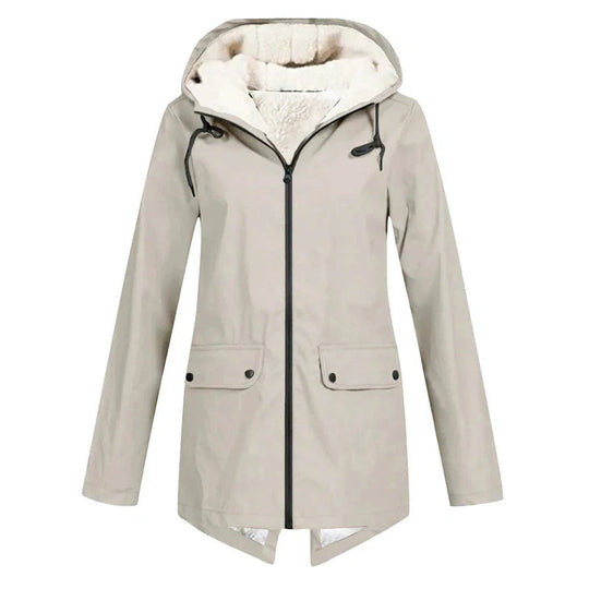 Hooded Parka Coat with Lining for Women