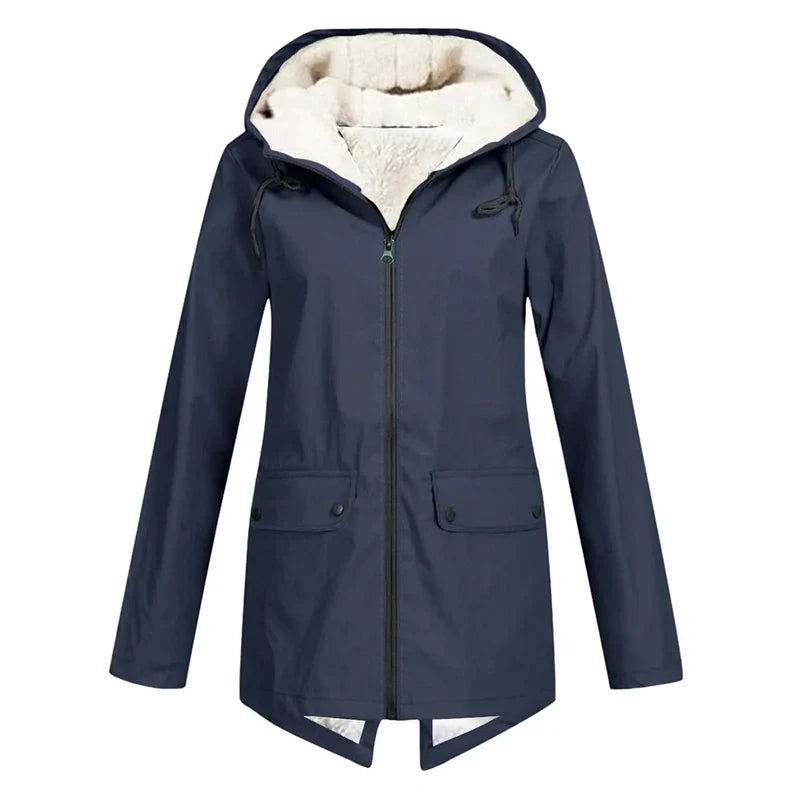 Hooded Parka Coat with Lining for Women