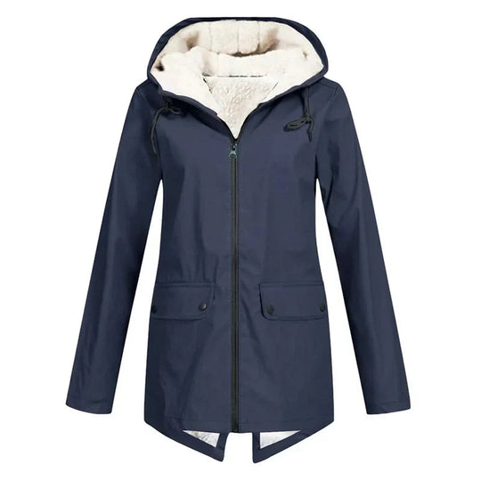 Hooded Parka Coat with Lining for Women