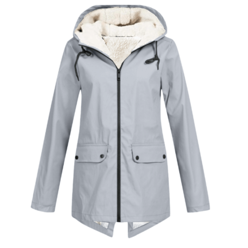 Hooded Parka Coat with Lining for Women