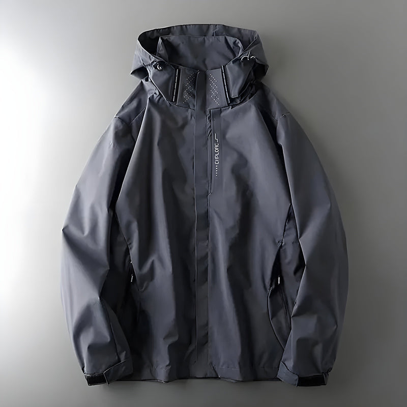 Hooded Rain Jacket with Pockets for Women