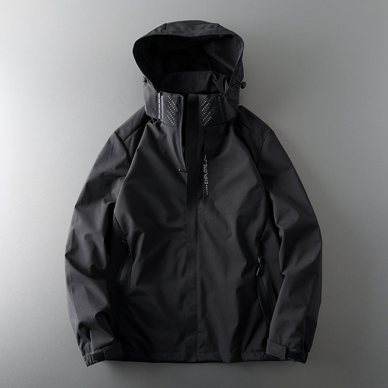 Hooded Rain Jacket with Pockets for Women