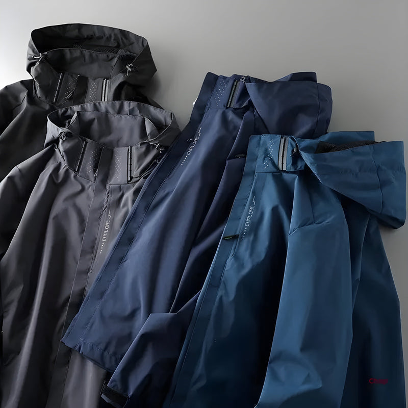 Hooded Rain Jacket with Pockets for Women