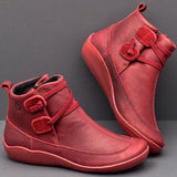 Hook Strap Ankle Boots for Women