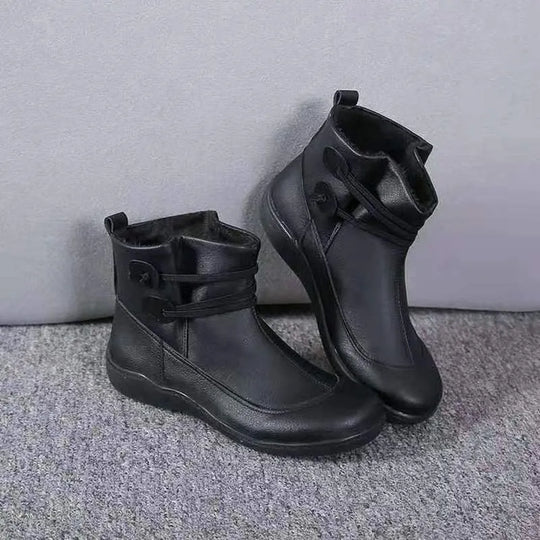 Hook Strap Ankle Boots for Women