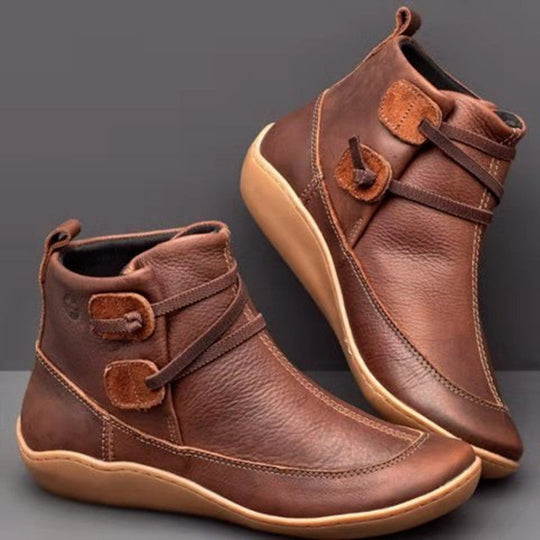 Hook Strap Ankle Boots for Women