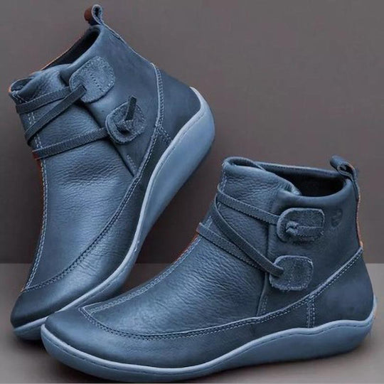 Hook Strap Ankle Boots for Women