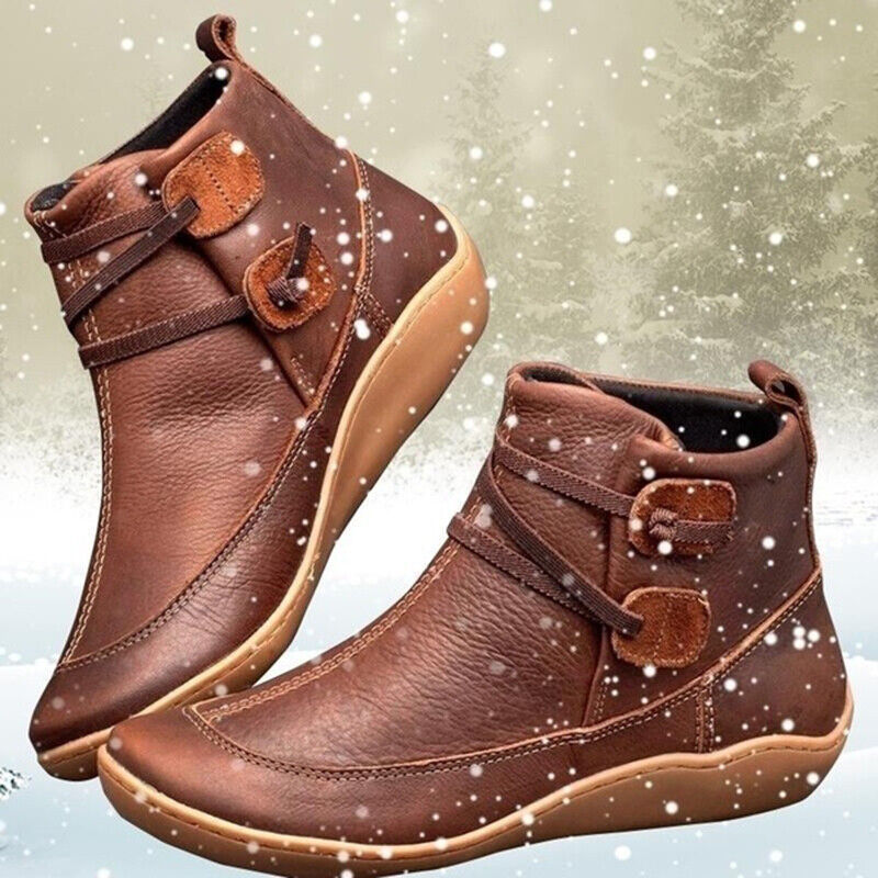 Hook Strap Ankle Boots for Women