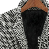 Houndstooth Tailored Winter Coat for Women