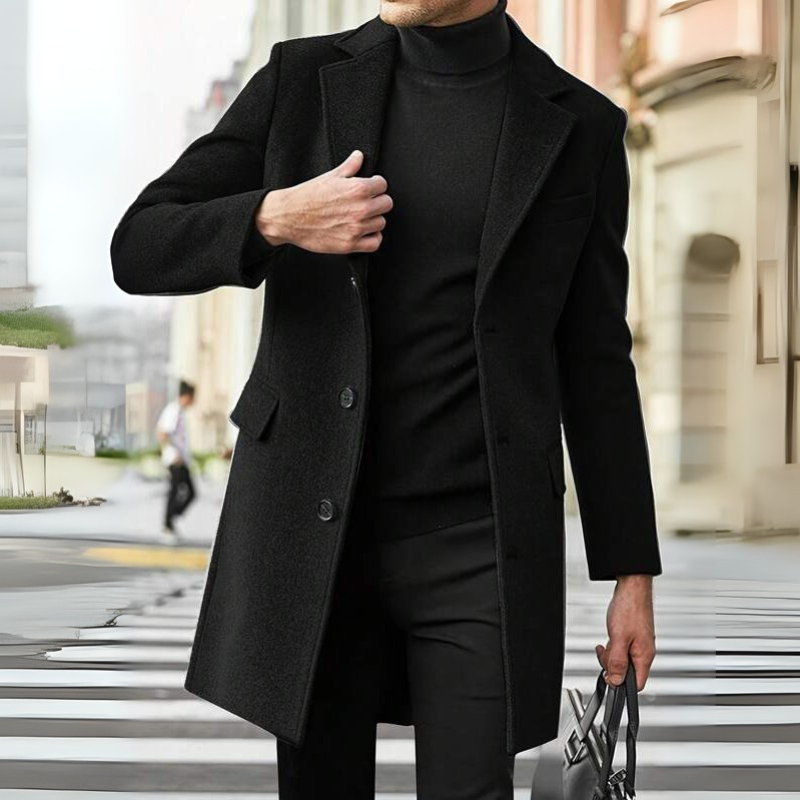 Insulated Formal Long Coat for Men