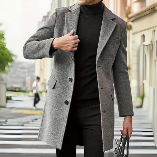 Insulated Formal Long Coat for Men