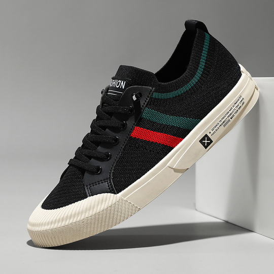 Knitted Lace-Up Sneakers for Men