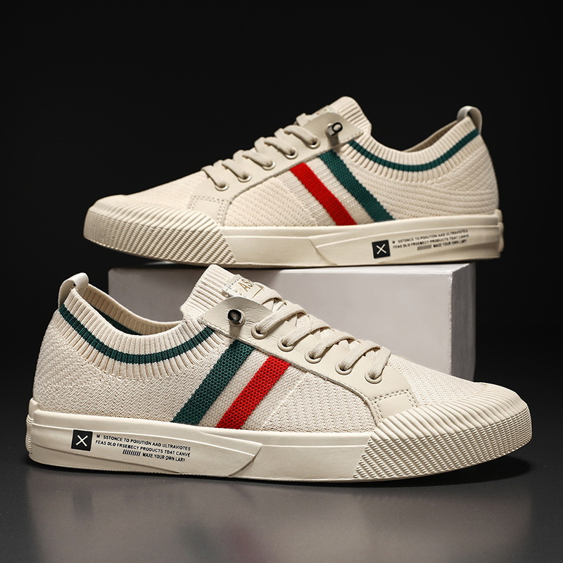 Knitted Lace-Up Sneakers for Men