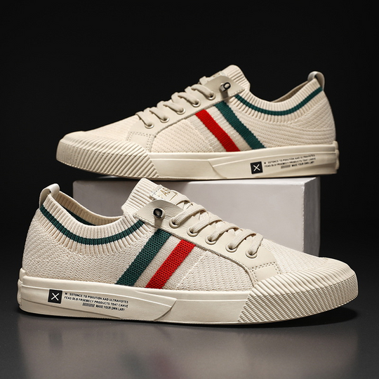 Knitted Lace-Up Sneakers for Men