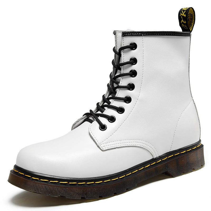Lace-Up Ankle Boots Unisex – Structured Upper & Contrast-Stitched Sole