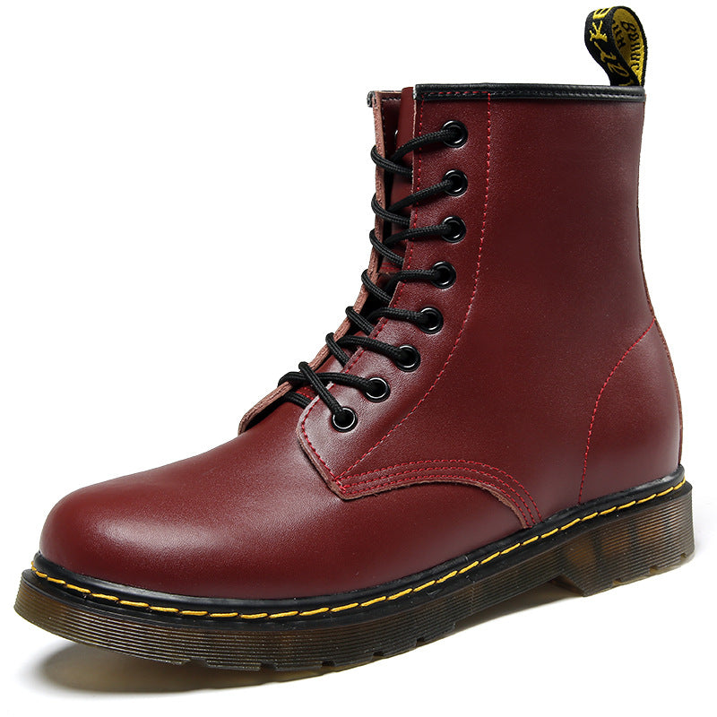 Lace-Up Ankle Boots Unisex – Structured Upper & Contrast-Stitched Sole
